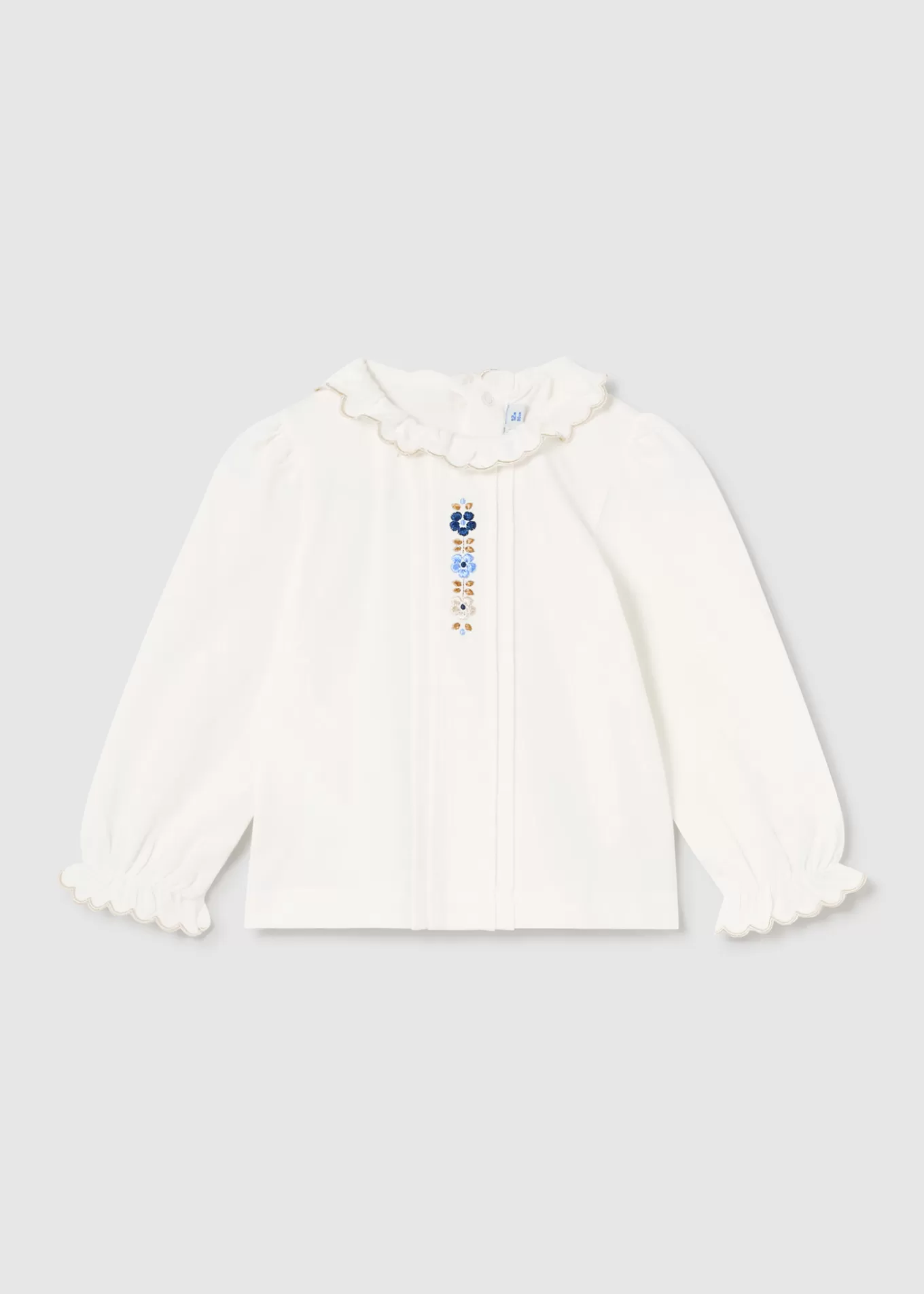 Camisas Y Blusas^Mayoral Blusa flores bordadas bebé Crudo-Noche