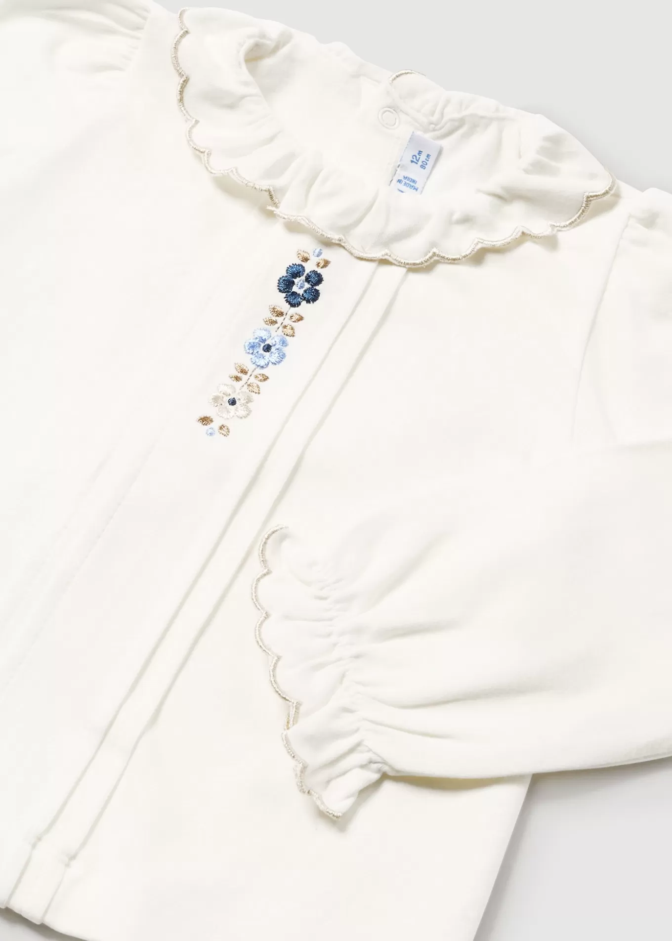 Camisas Y Blusas^Mayoral Blusa flores bordadas bebé Crudo-Noche