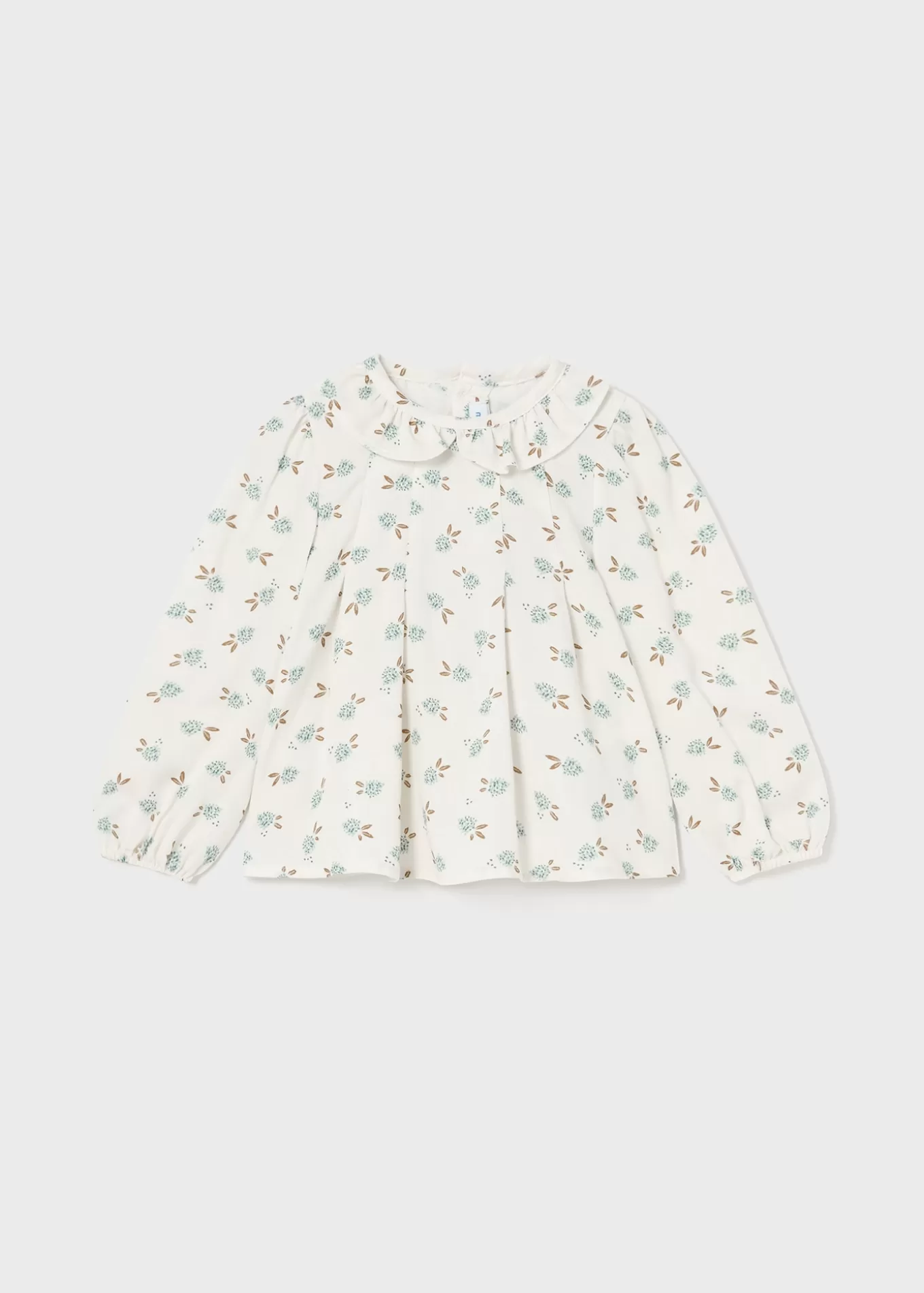 Camisas Y Blusas^Mayoral Blusa flores cuello volante bebé Crudo-jade