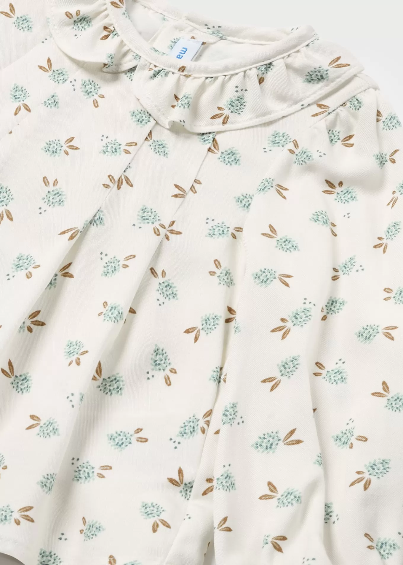 Camisas Y Blusas^Mayoral Blusa flores cuello volante bebé Crudo-jade