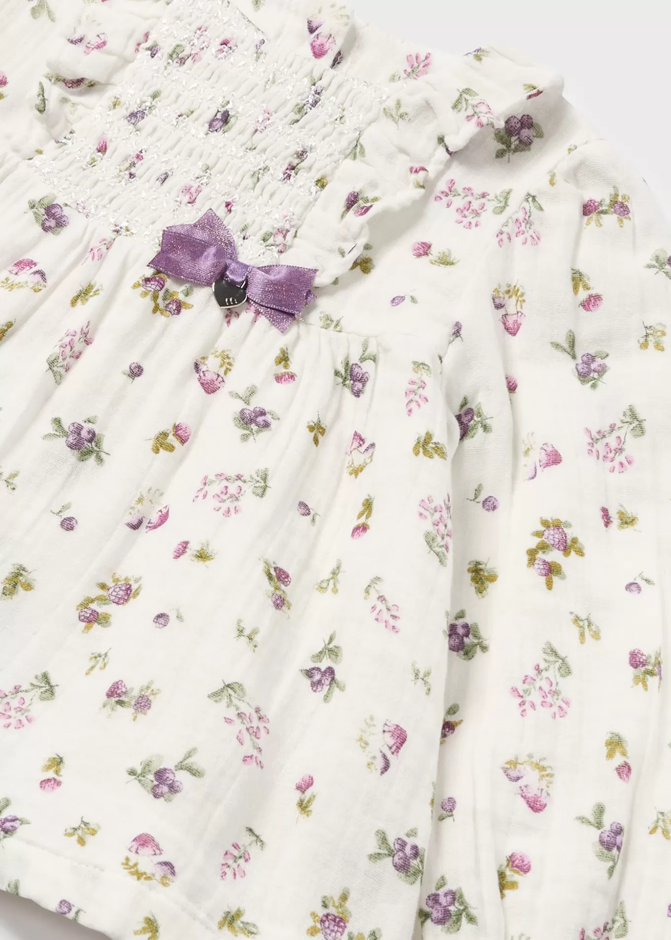 Camisas Y Blusas^Mayoral Blusa gasa estampada bebé Crudo-Orquídea