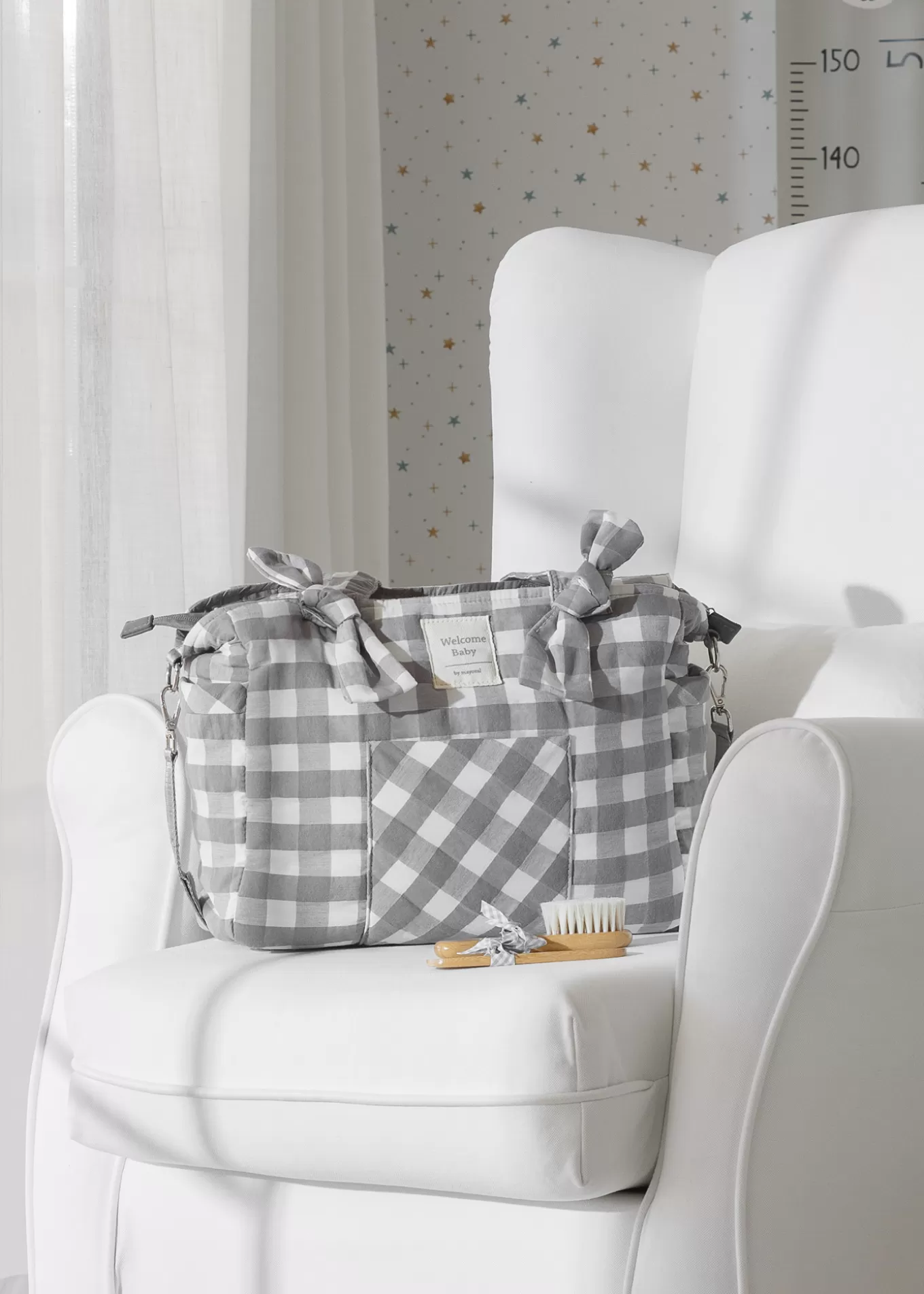 Bolsos De Maternidad^Mayoral Bolso maternidad vichy bebé Charcoal