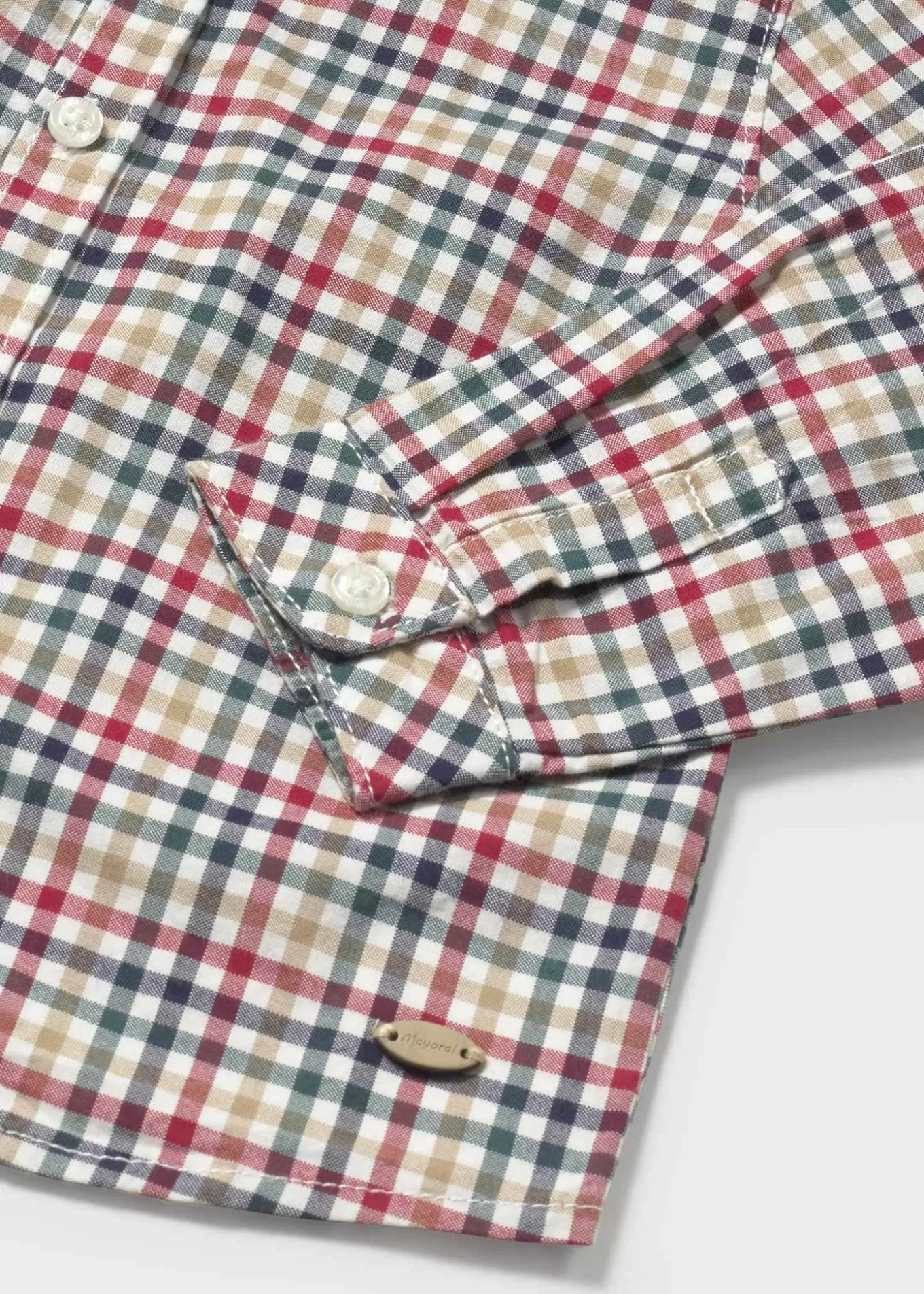 Camisas Y Blusas^Mayoral Camisa cuadros bebé Nata