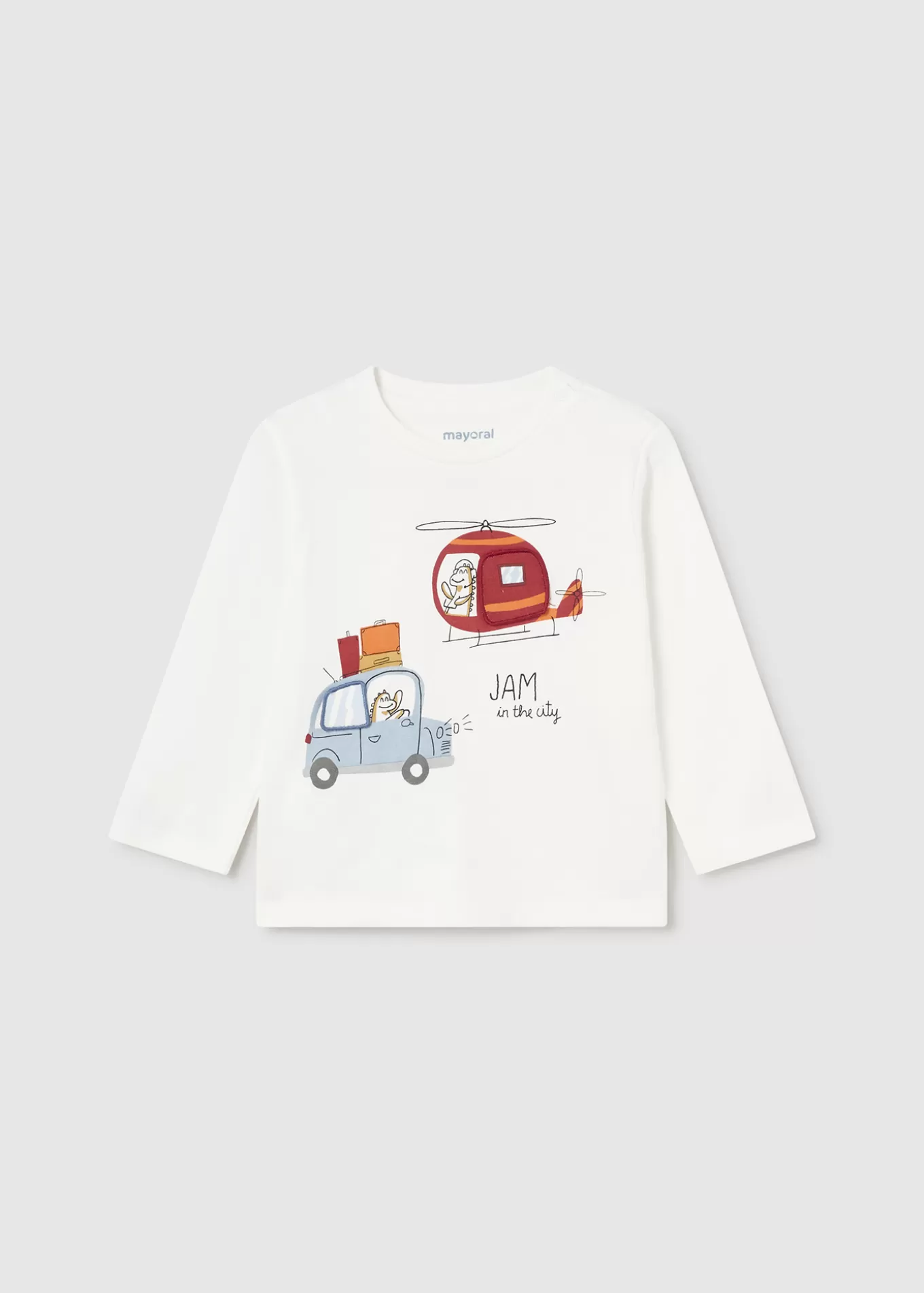 Bodies Y Camisetas^Mayoral Camiseta interactiva transportes bebé Nata