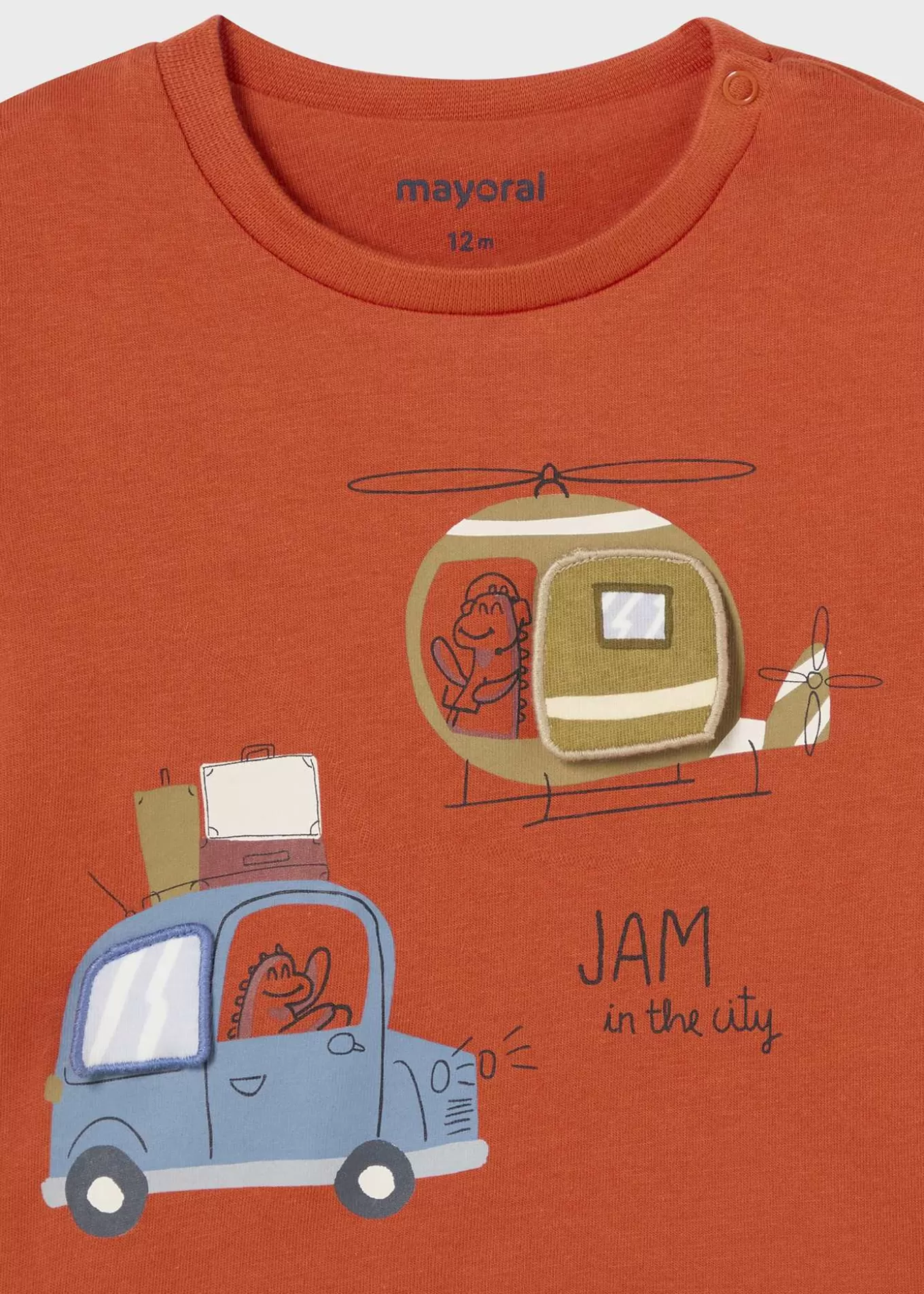 Bodies Y Camisetas^Mayoral Camiseta interactiva transportes bebé Naranja