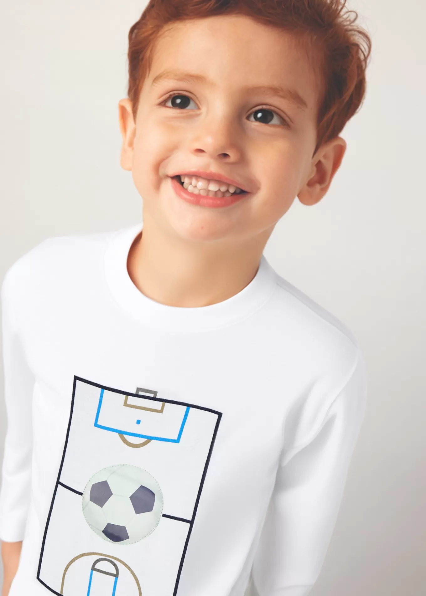 Camisetas^Mayoral Camiseta pelota lenticular niño Nata