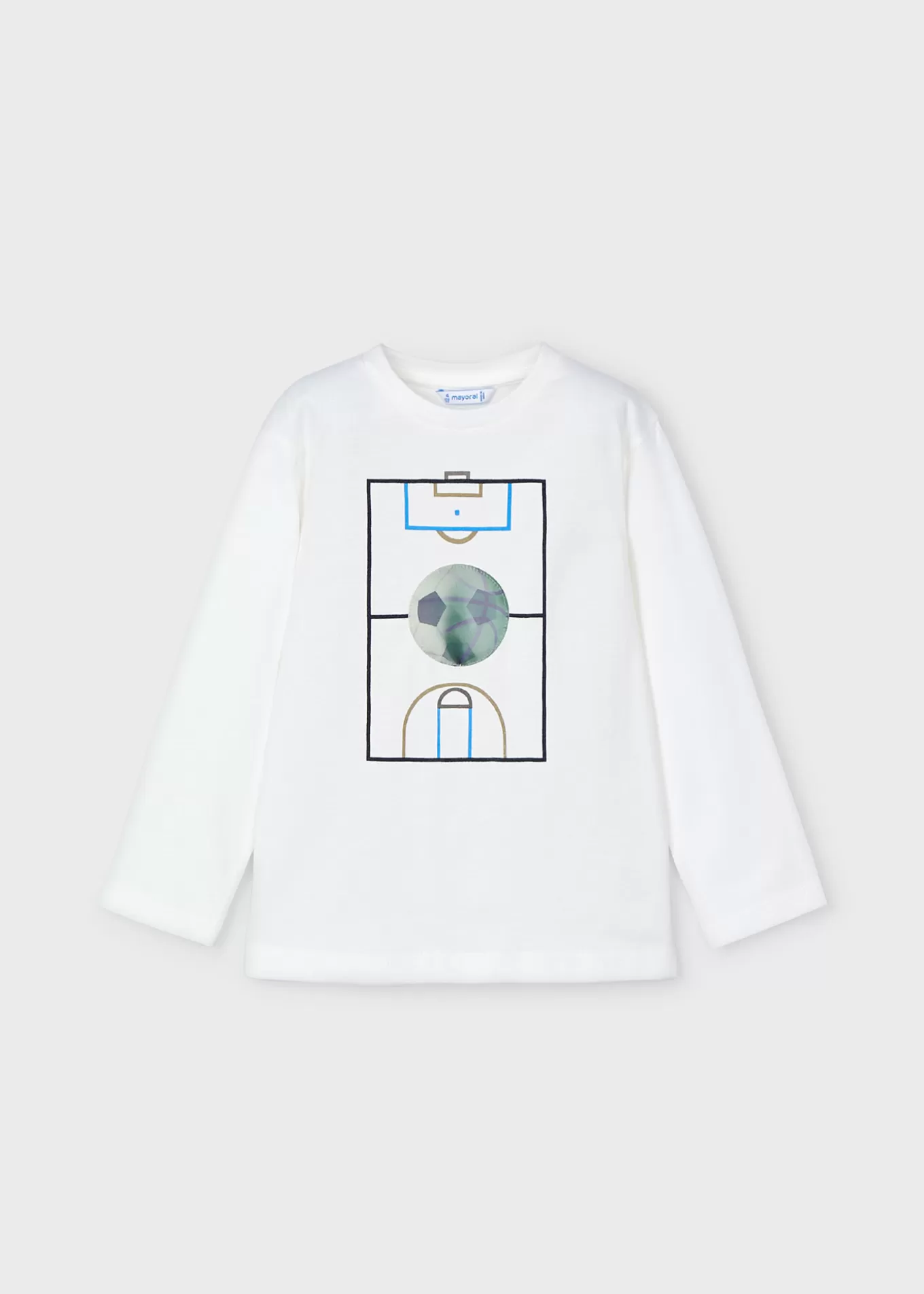 Camisetas^Mayoral Camiseta pelota lenticular niño Nata