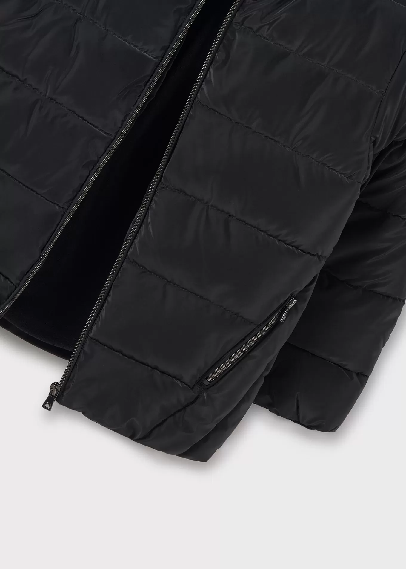 Abrigos Y Chaquetas^Mayoral Chaquetón capucha pelo chica Negro