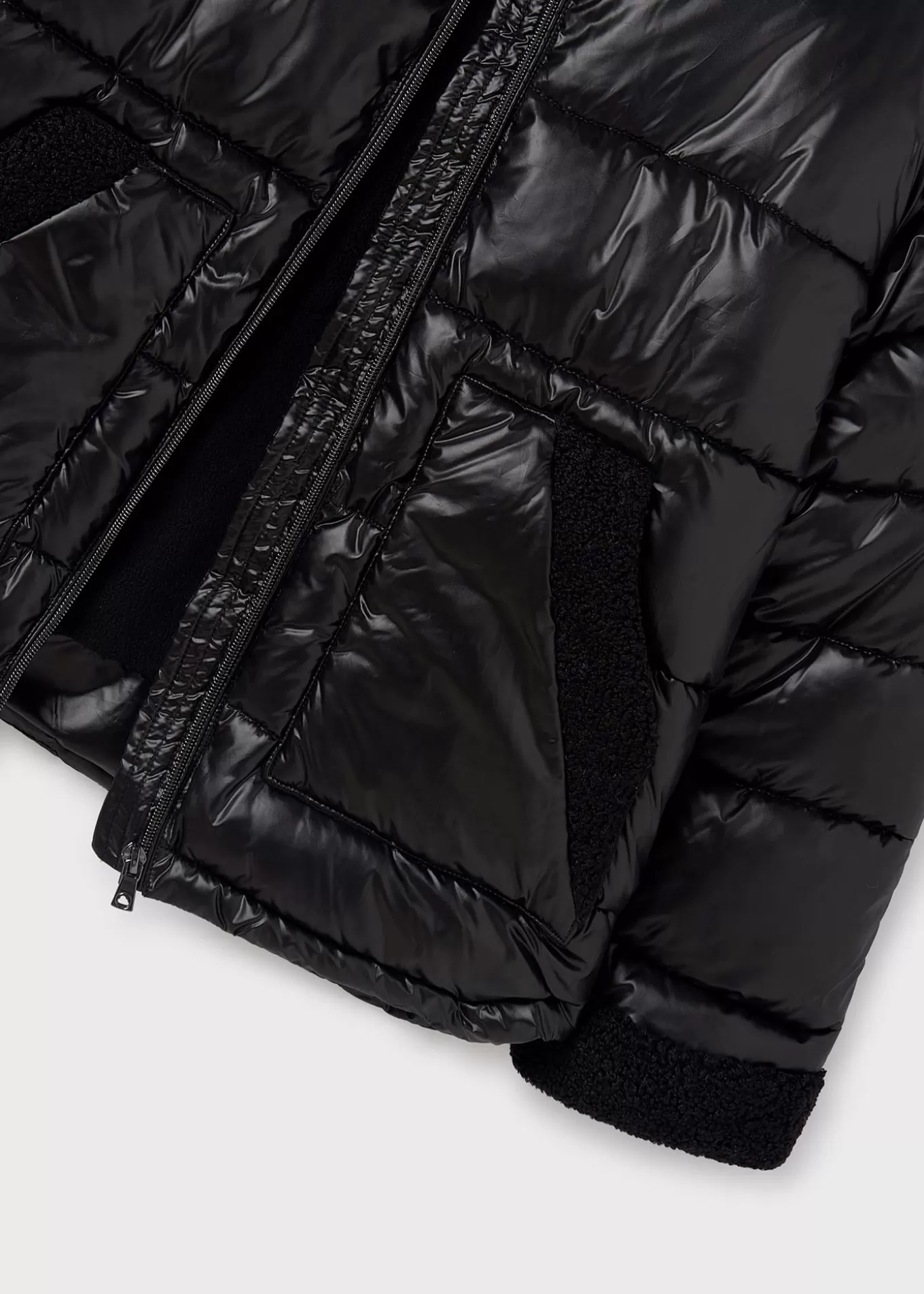 Abrigos Y Chaquetas^Mayoral Chaquetón detalles borrego chica Negro