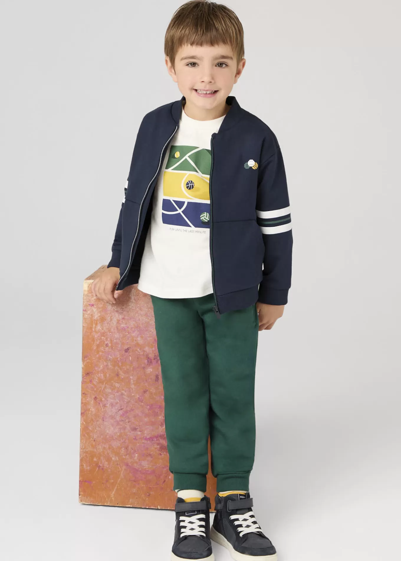 Chándals^Mayoral Chándal con camiseta deportes niño Marino