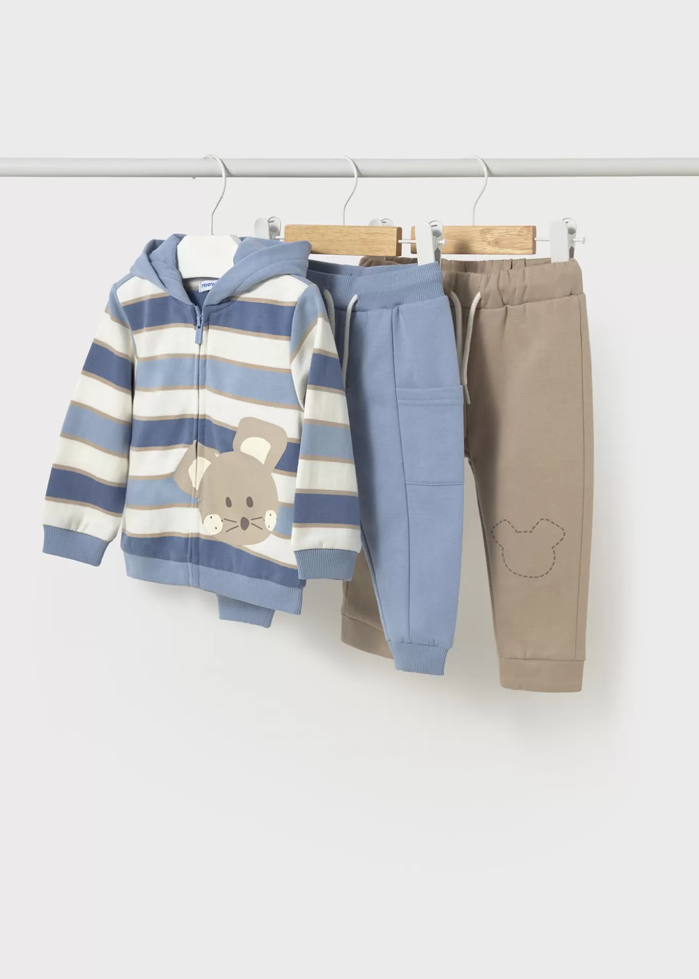 Chándals^Mayoral Chándal felpa 2 pantalones bebé Celeste