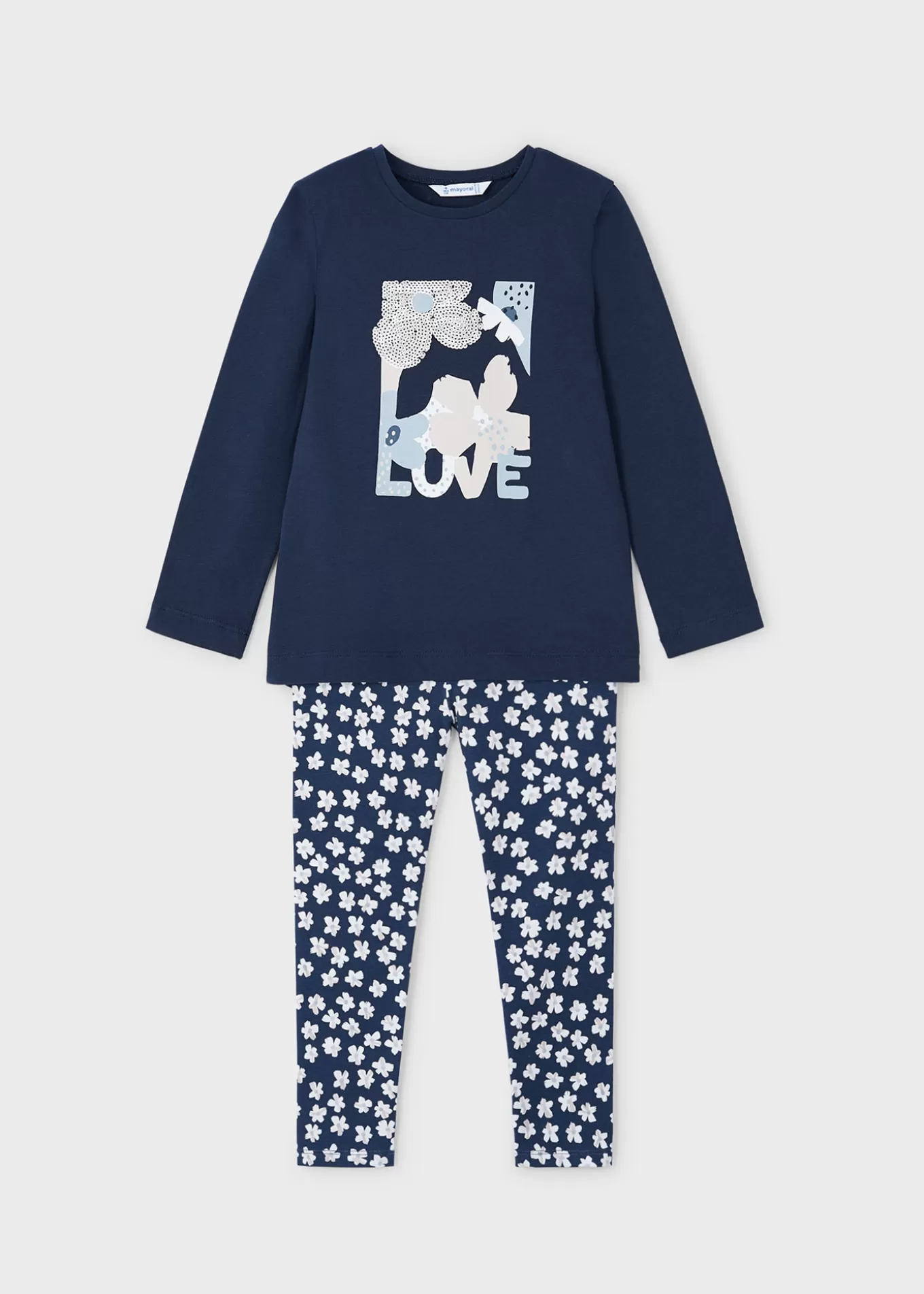 Conjuntos^Mayoral Conjunto legging estampado y camiseta niña Noche