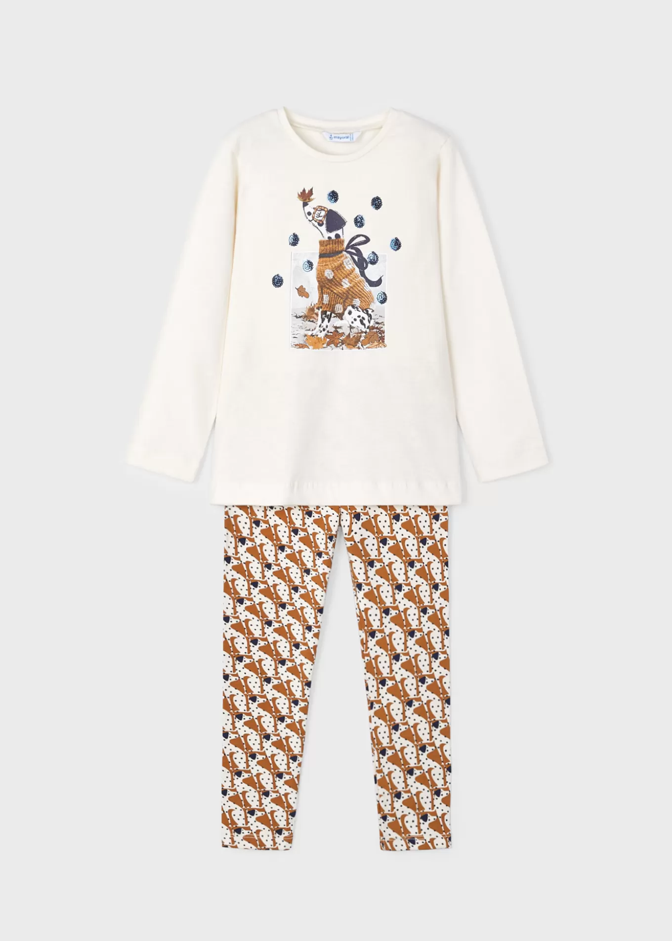 Conjuntos^Mayoral Conjunto legging estampado y camiseta niña Garbanzo
