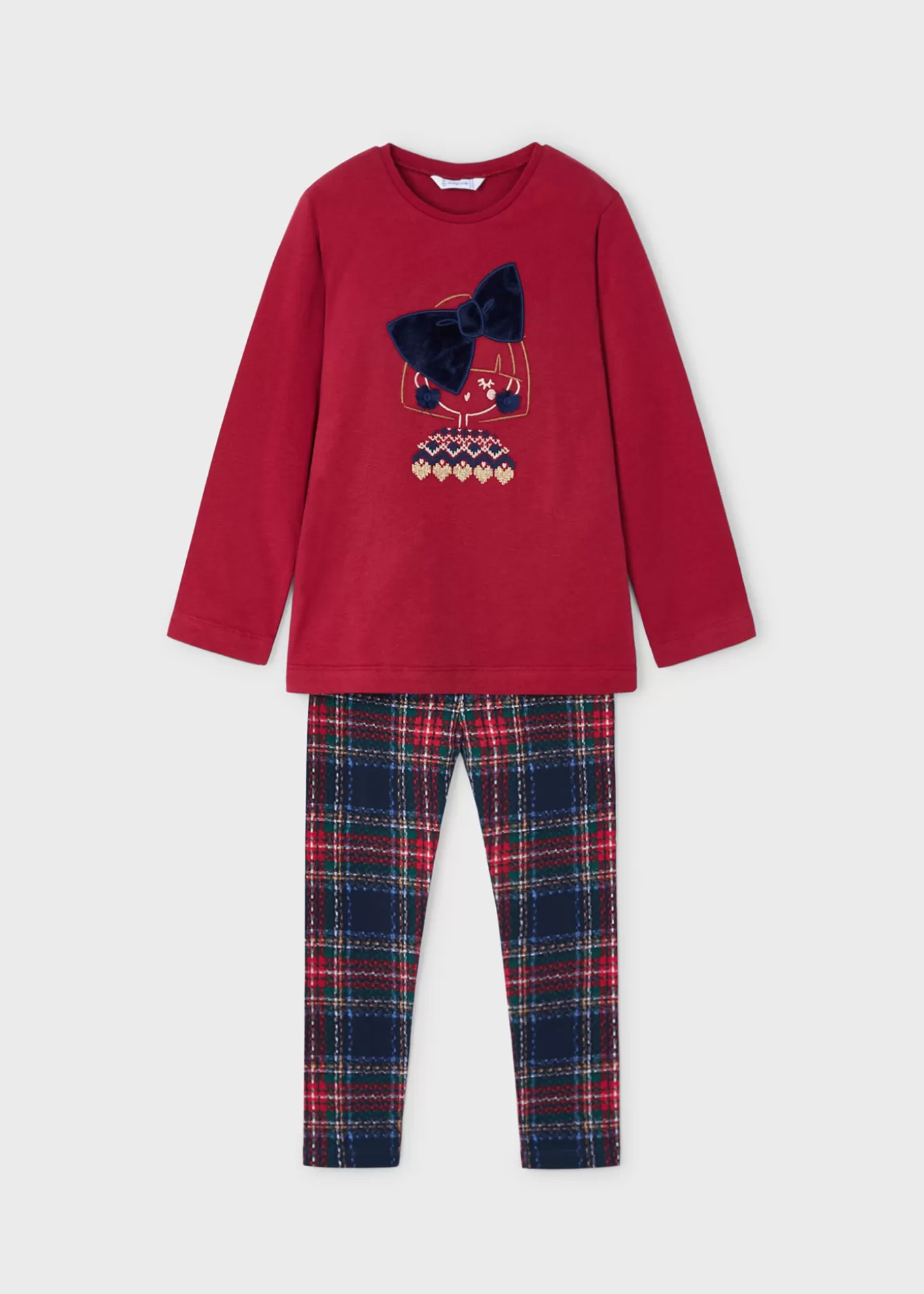 Conjuntos^Mayoral Conjunto legging estampado y camiseta niña Guinda