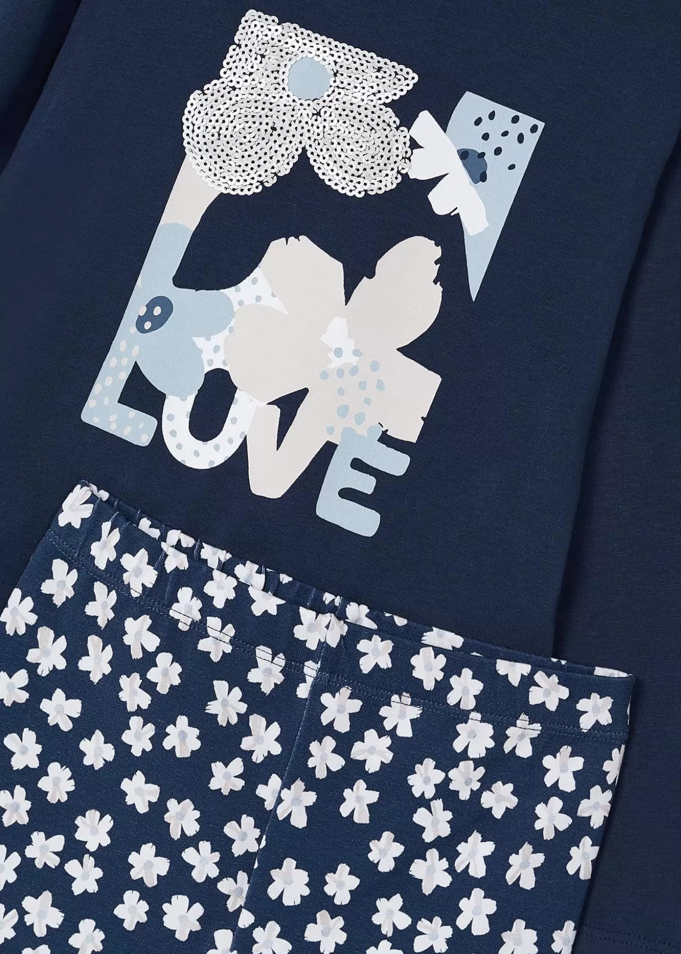 Conjuntos^Mayoral Conjunto legging estampado y camiseta niña Noche