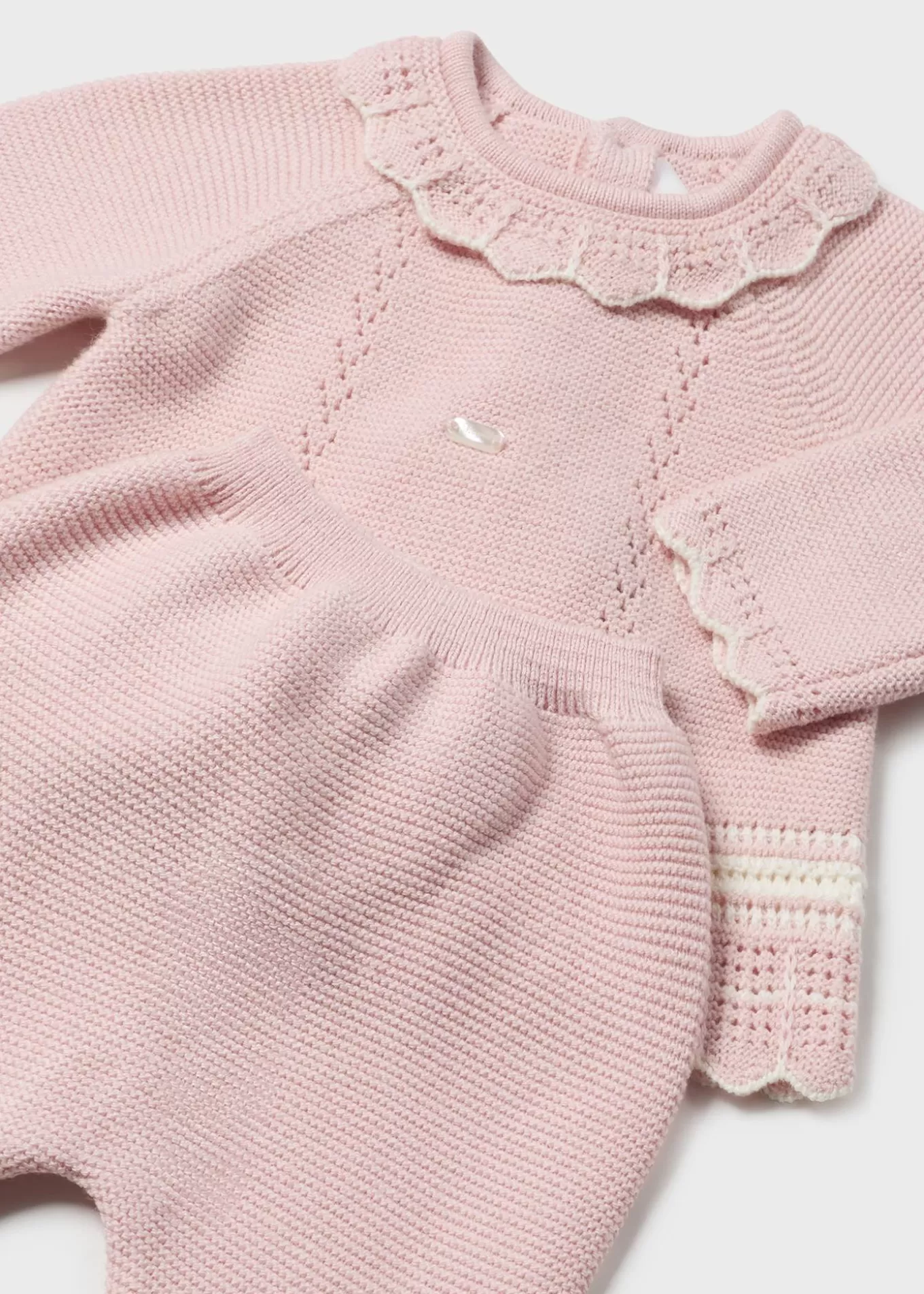 Conjuntos^Mayoral Conjunto polaina y jersey tricot recién nacida Rosababy