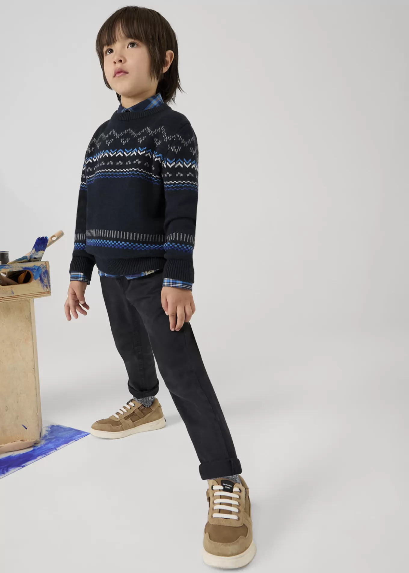 Pantalones^Mayoral Pantalón holgado niño Blueblack