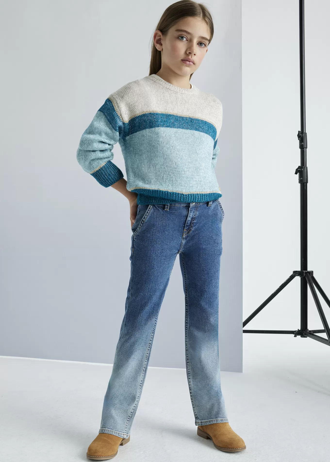 Pantalones Y Faldas^Mayoral Pantalón vaquero degradado color chica Tejanomedio