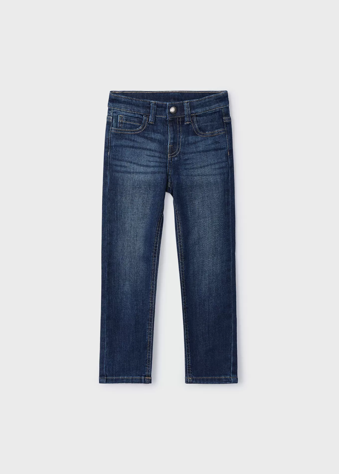 Pantalones^Mayoral Pantalón vaquero entallado básico niño Tejanooscuro