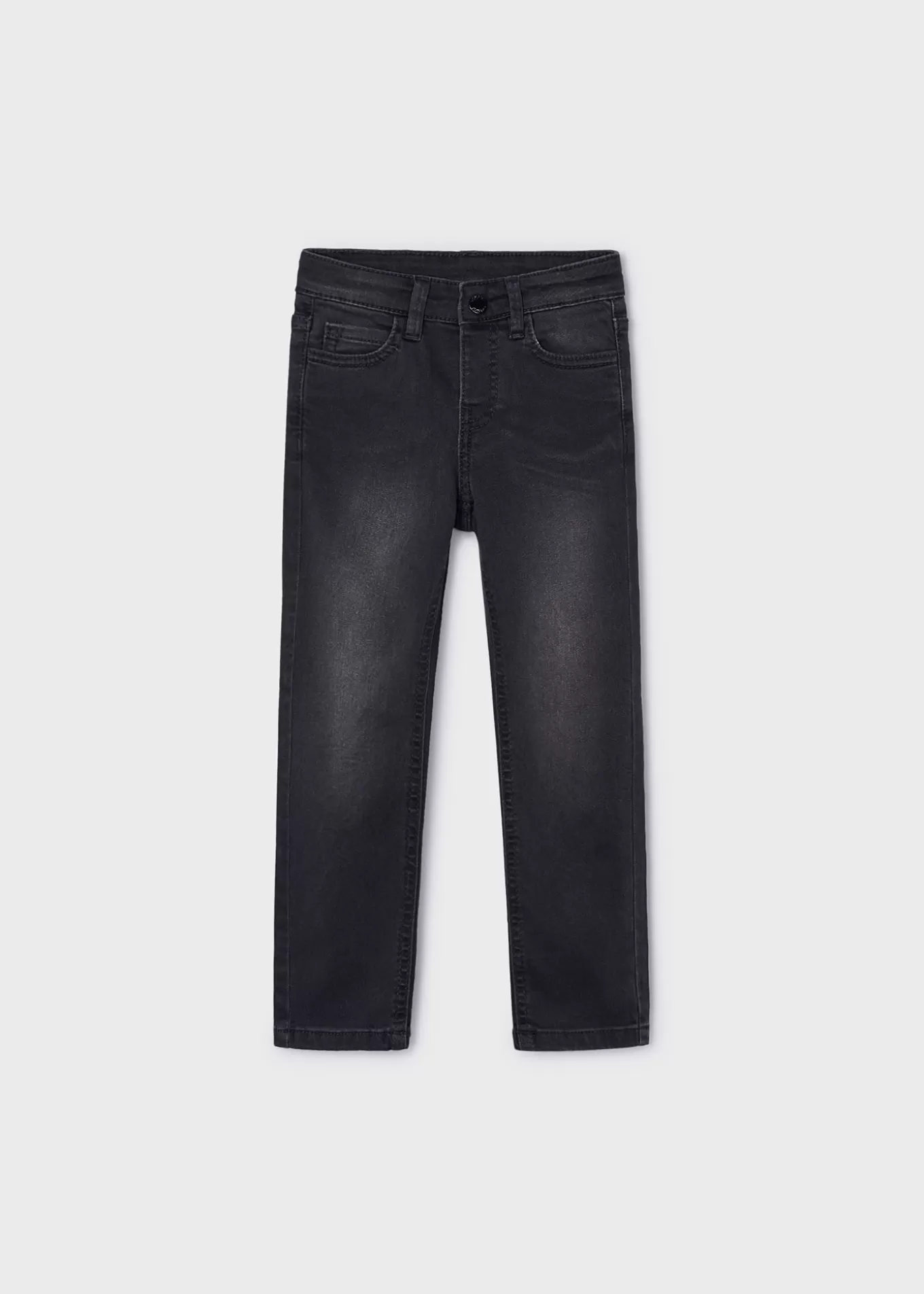 Pantalones^Mayoral Pantalón vaquero entallado básico niño Negro