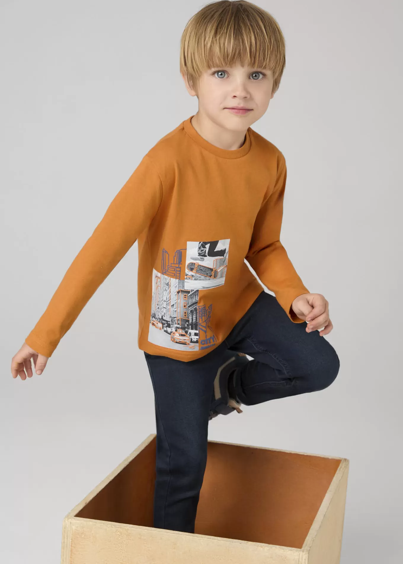 Pantalones^Mayoral Pantalón vaquero entallado niño Blueblack