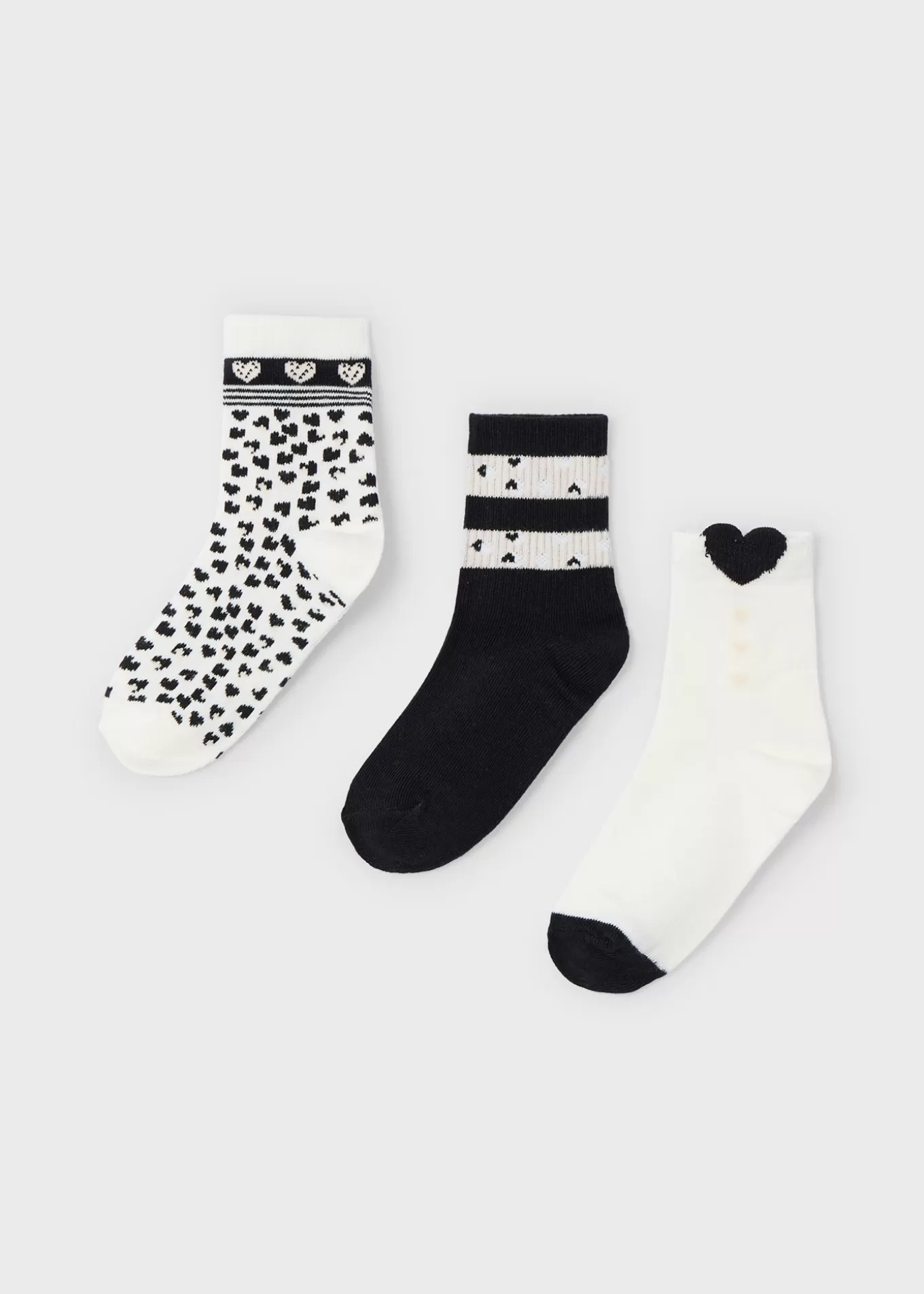 Accesorios Y Complementos^Mayoral Set 3 calcetines corazones niña Negro