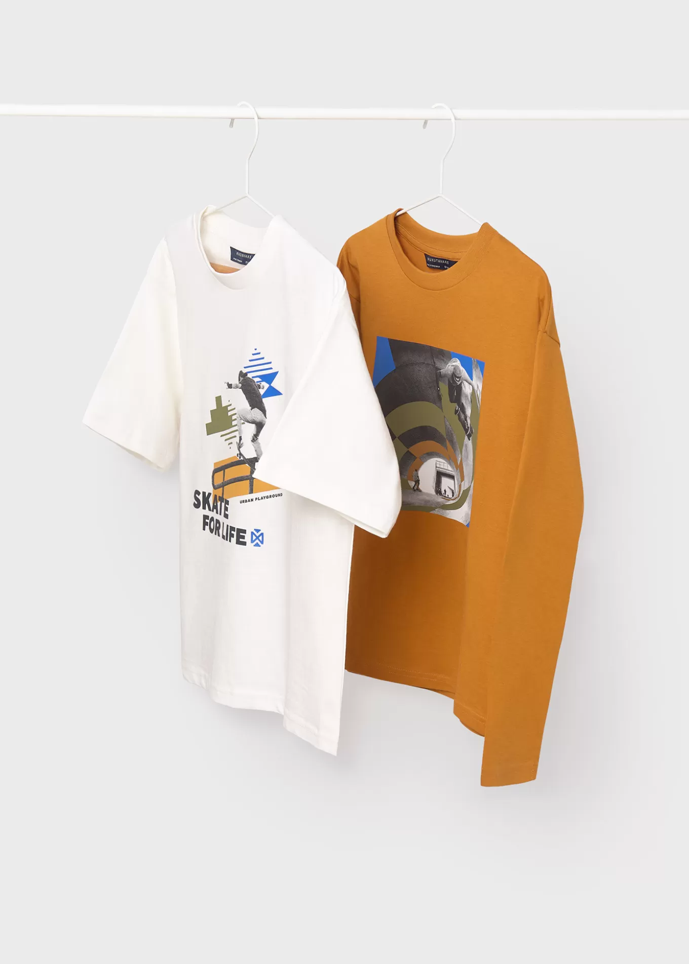 Camisetas^Mayoral Set 2 camisetas diferentes mangas chico Ámbar