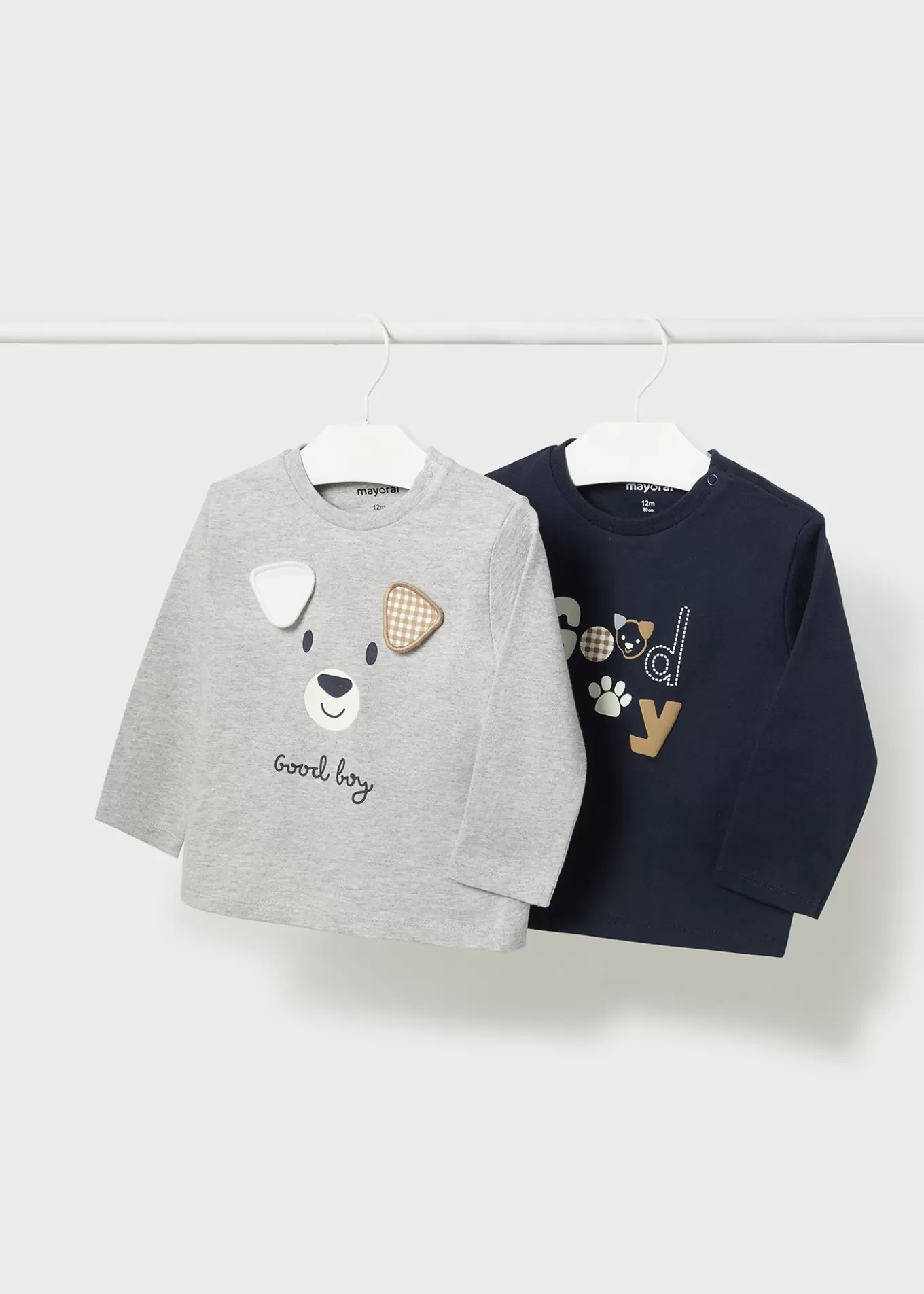 Bodies Y Camisetas^Mayoral Set 2 camisetas perro bebé Cenizavigoré